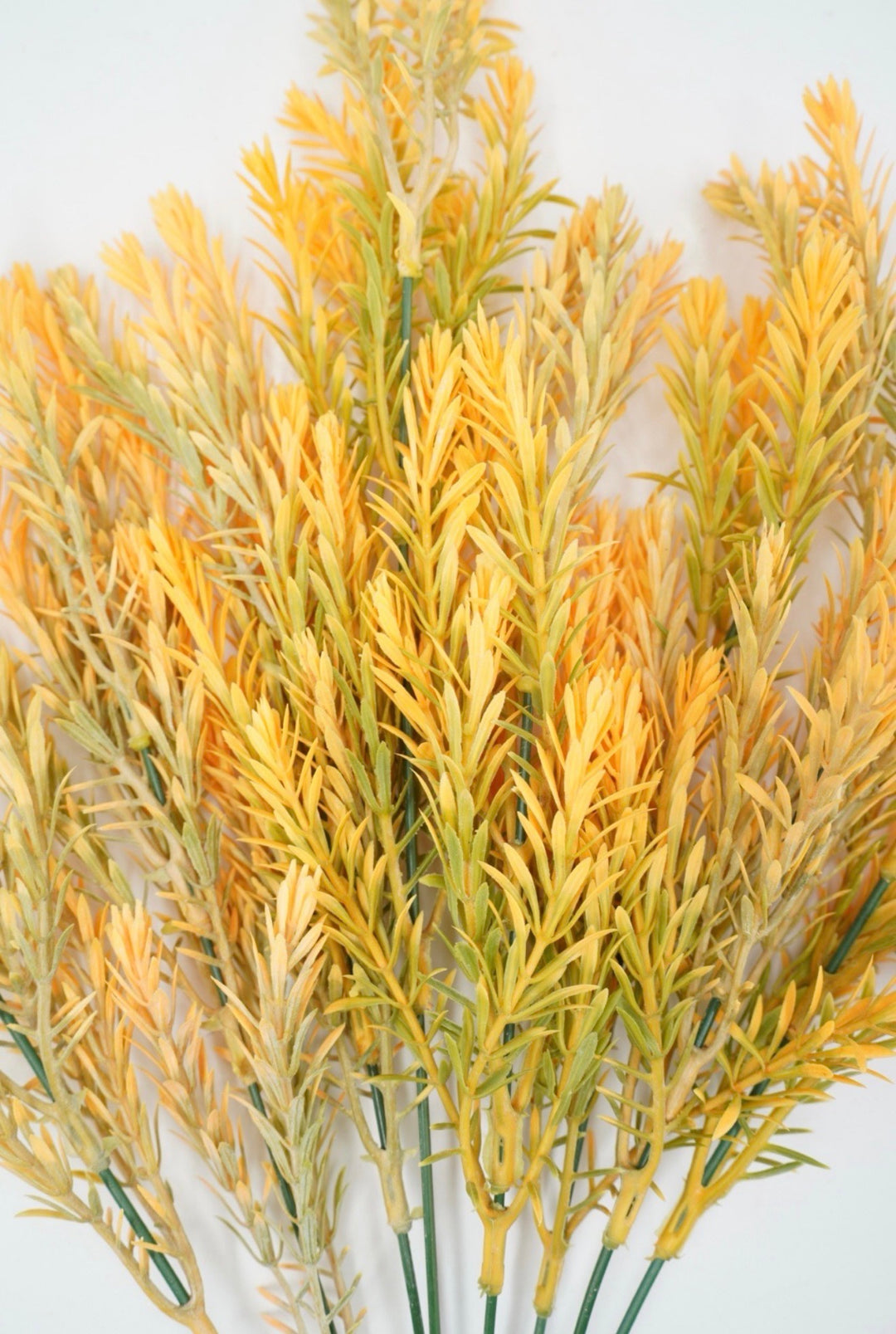 Artificial Greenery bush - yellow orange tips
