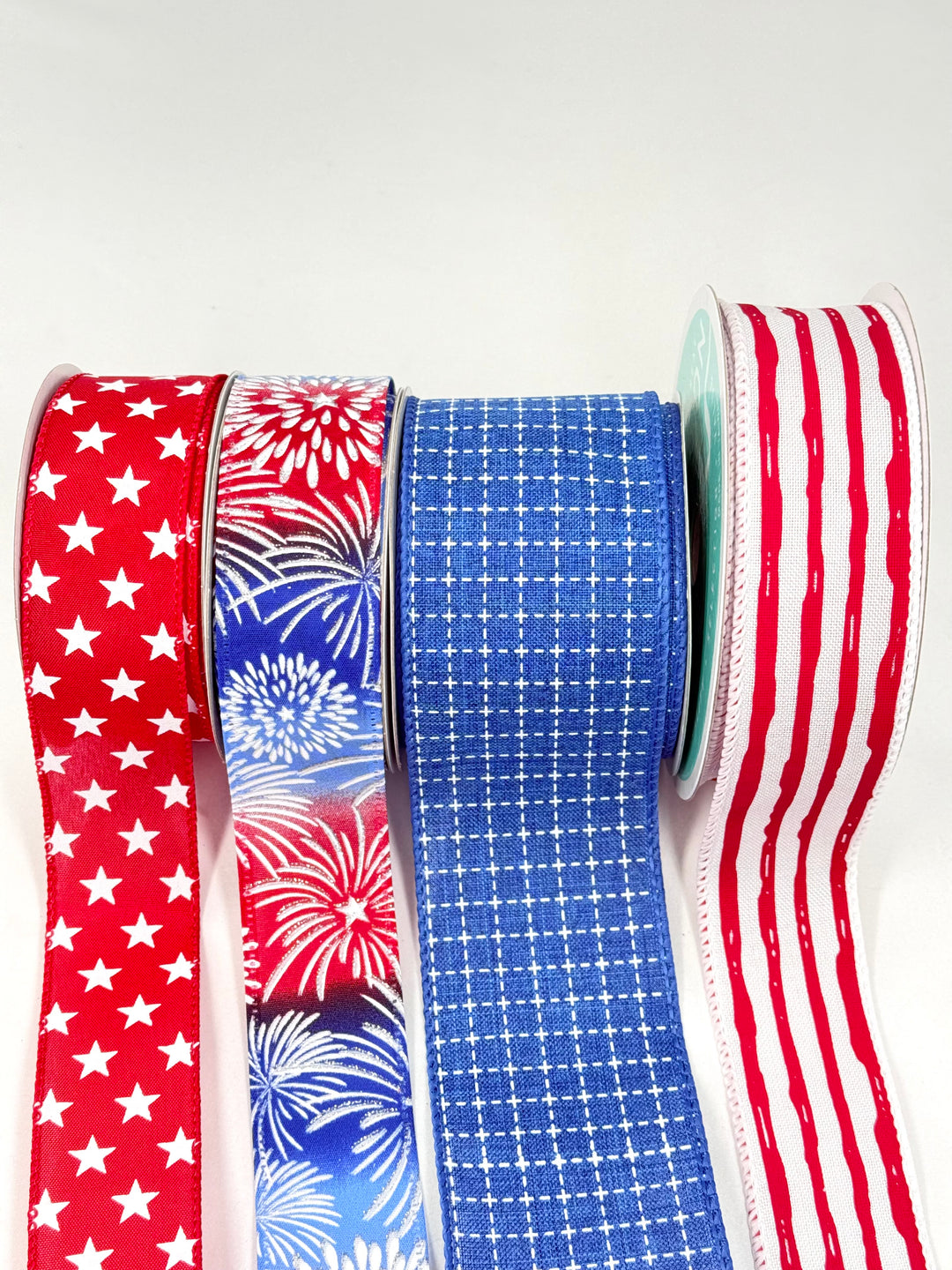 Red and Blue Patriotic Bow Bundle x 4 Ribbons