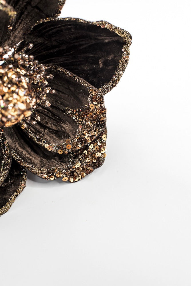 Farrisilk Artificial Chocolate Victorian Magnolia Stem