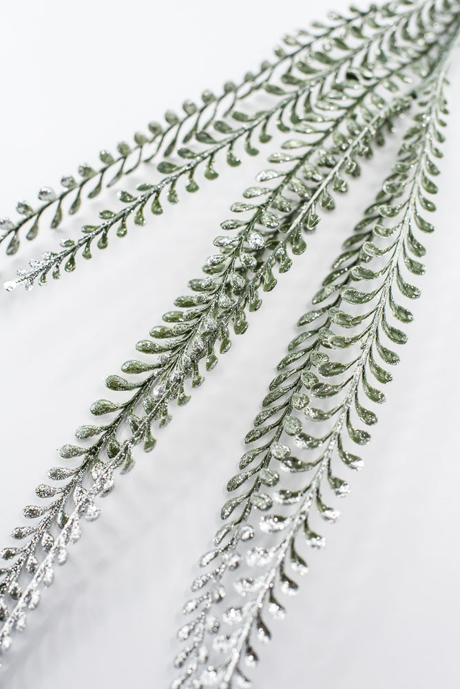 Artificial Frost Leaves Spray - 32"