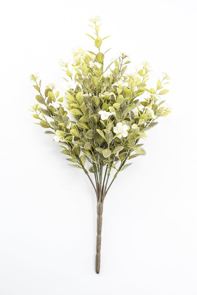 Artificial Cream Filler Bush - 16"