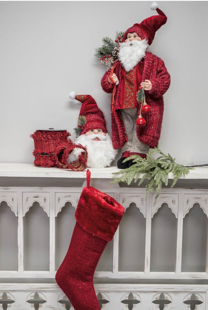 Red Santa Face Ornament - 20"