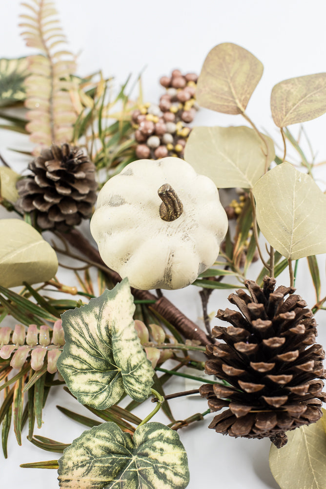 Fall mixed foliage & pumpkin spray