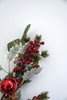 Holly, berries, and red bell spray