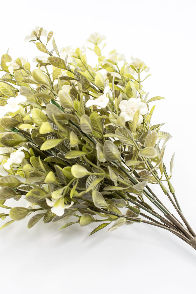 Artificial Cream Filler Bush - 16"