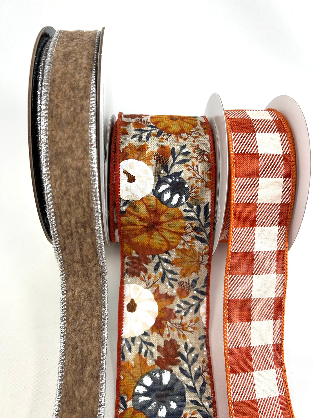 Fall Pumpkins Bow Bundle x 3 Ribbons