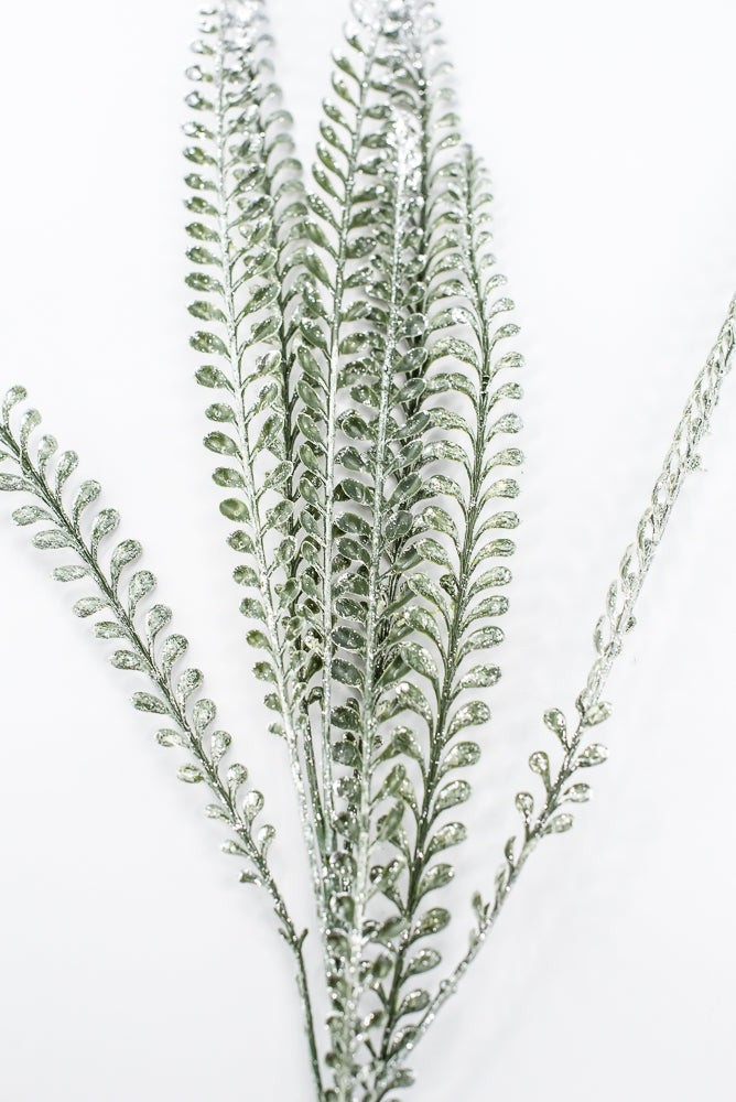 Artificial Frost Leaves Spray - 32"