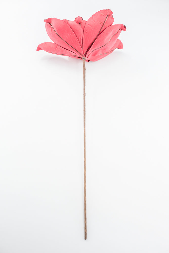 Artificial Red Velvet Magnolia Spray - 21"