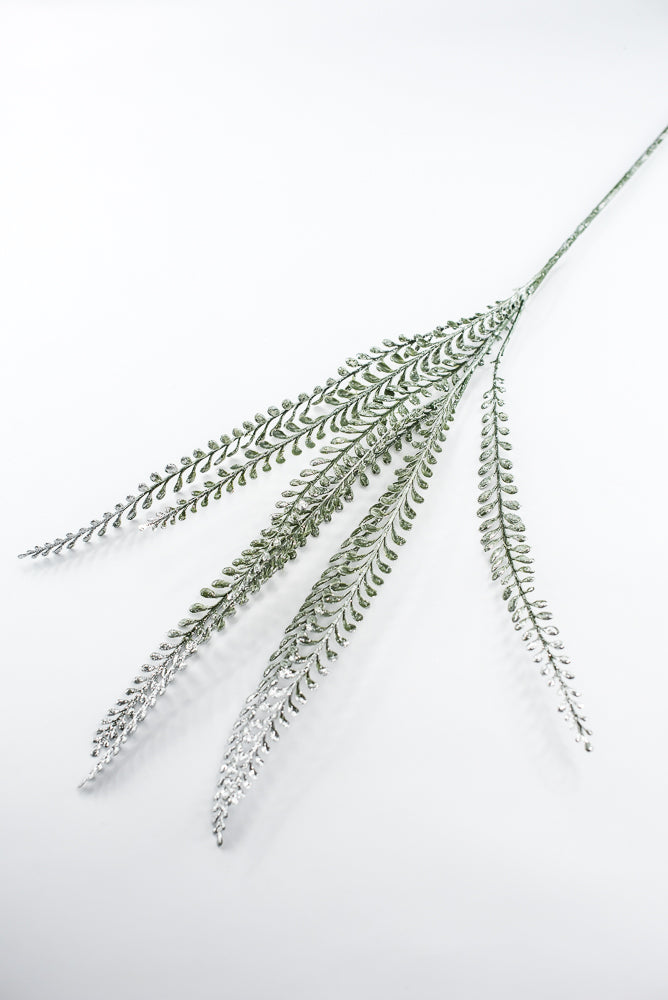 Artificial Frost Leaves Spray - 32"