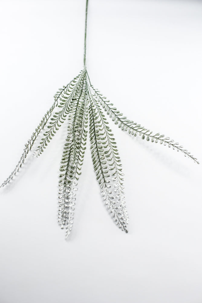 Artificial Frost Leaves Spray - 32"
