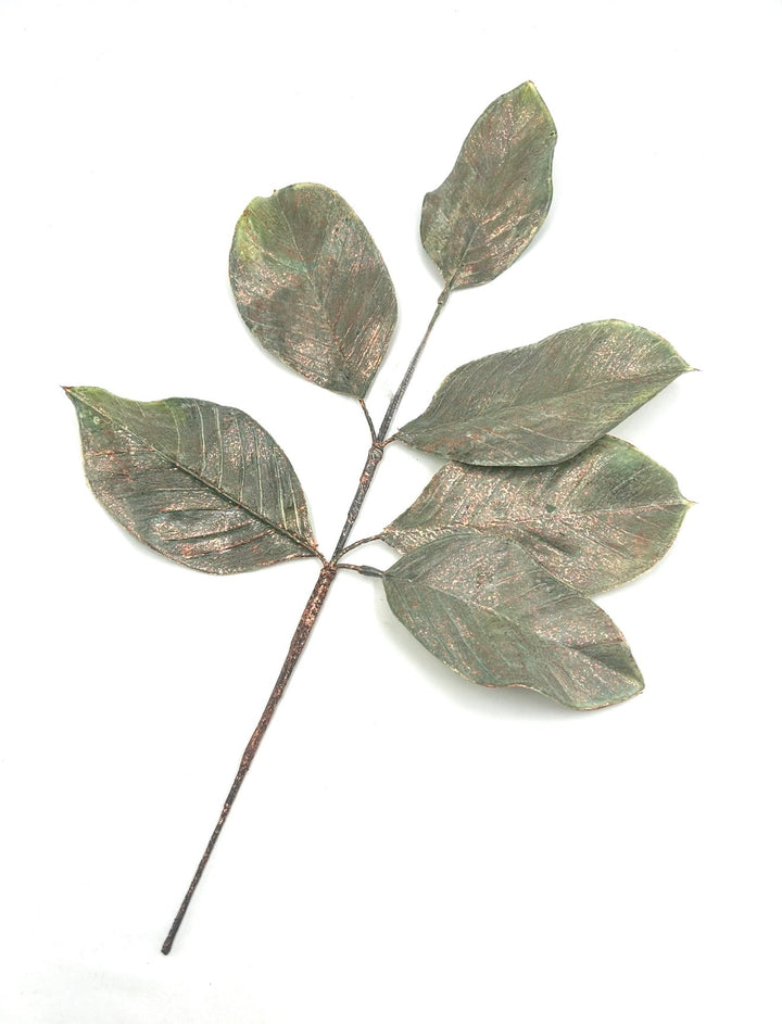 Green & Gold Magnolia Leaf Spray - 20"