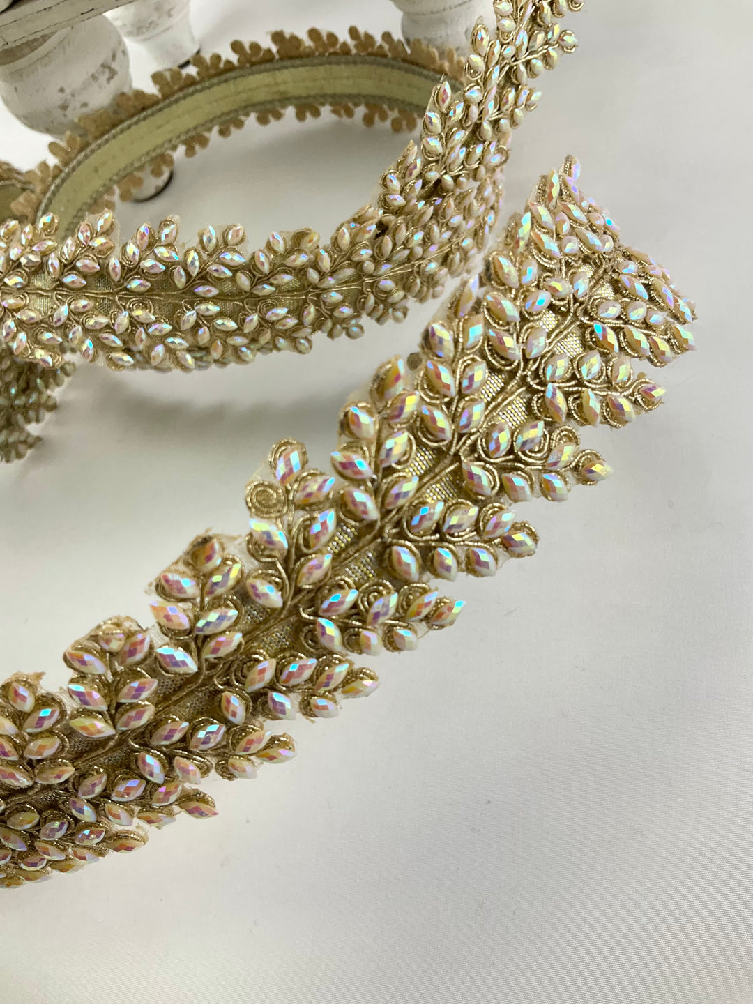 Iridescent Sparkling Jewels Farrisilk Wired Ribbon - 1"