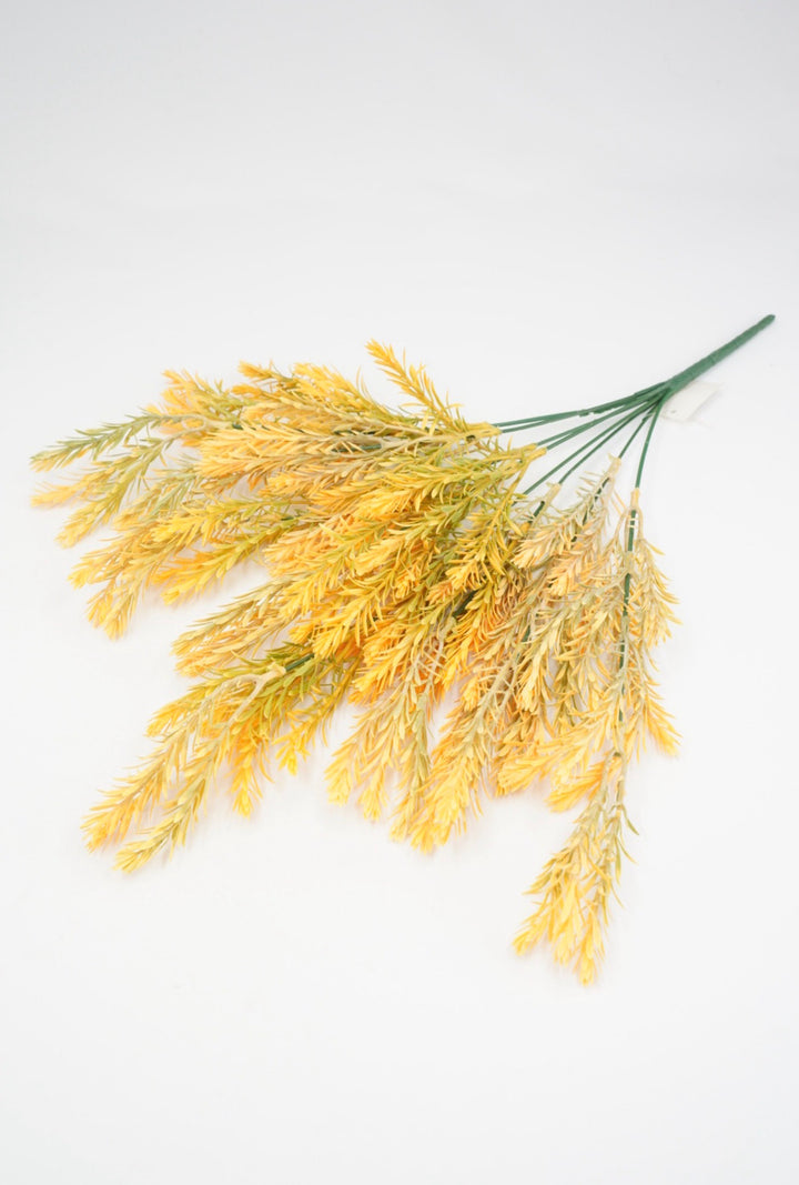 Artificial Greenery bush - yellow orange tips
