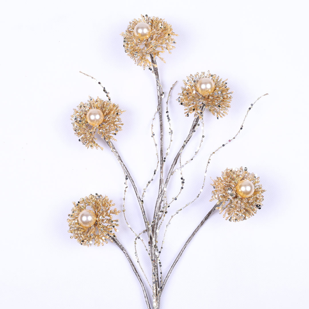 Farrisilk Artificial Gold Pearl Puff - 28"