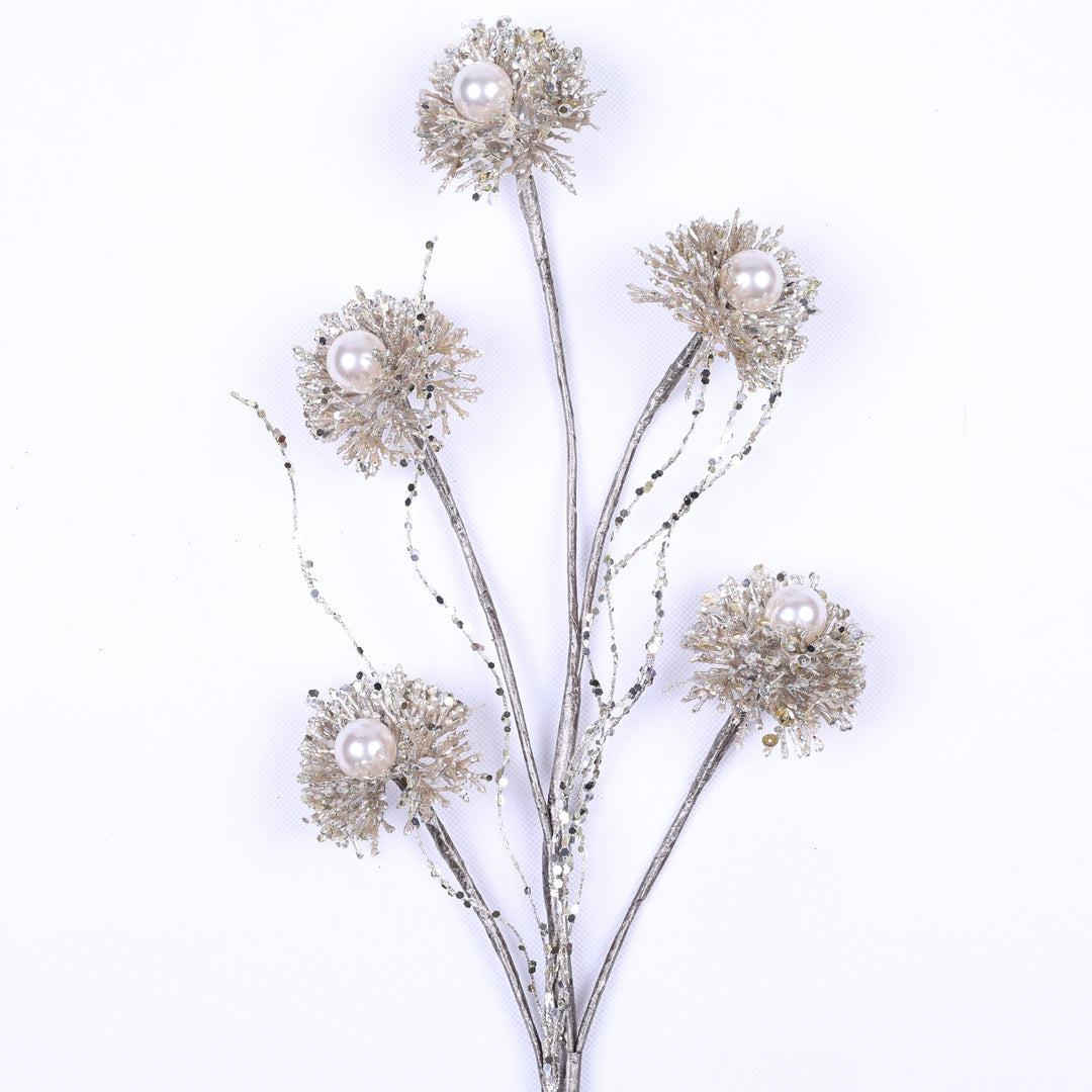 Farrisilk Artificial Platinum Pearl Puff - 28"