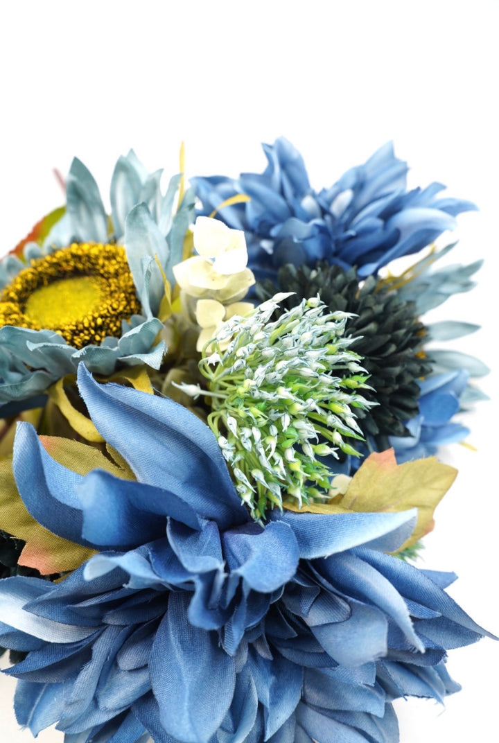 Blue Mixed Dahlia Sunflower