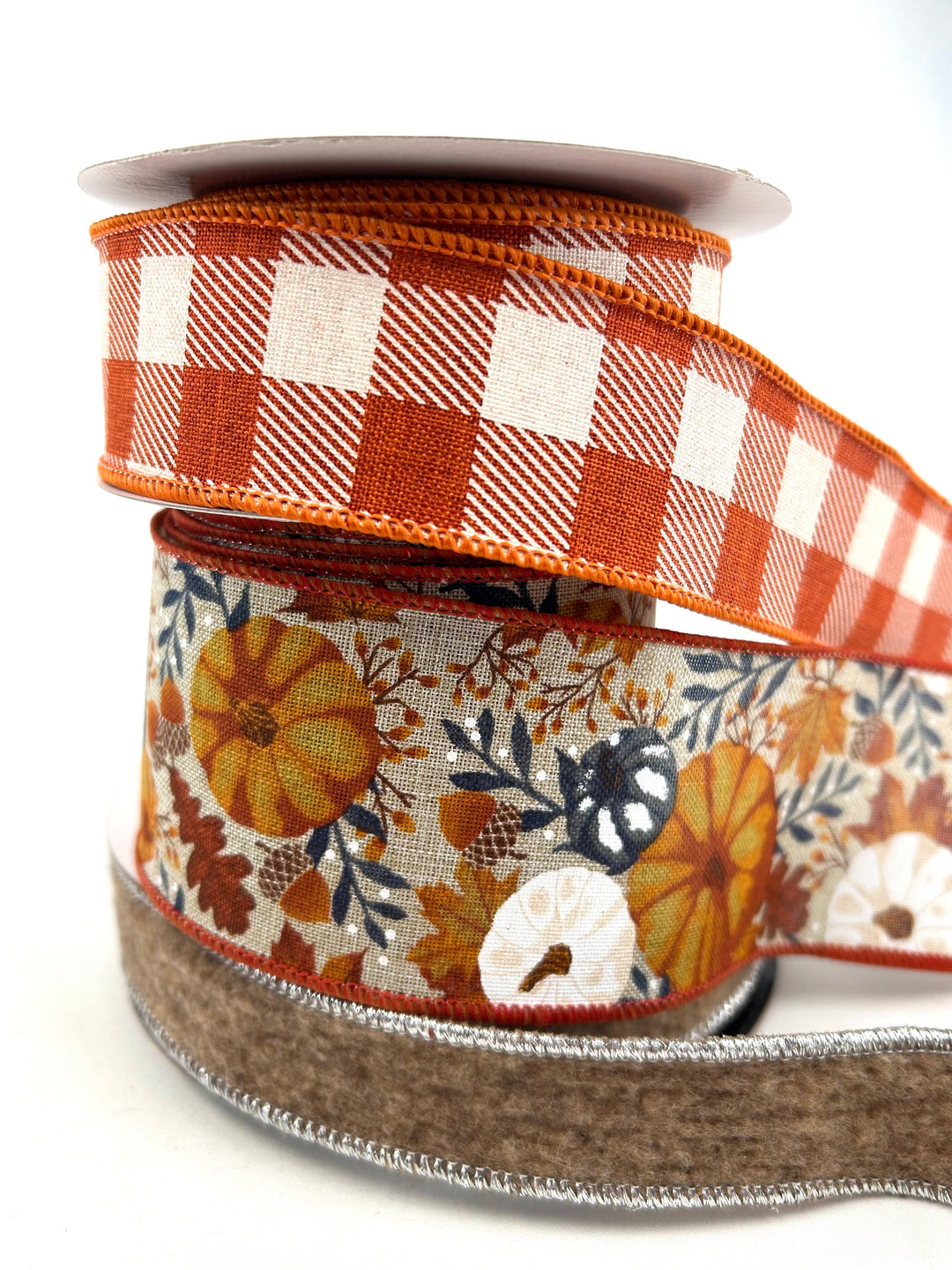 Fall Pumpkins Bow Bundle x 3 Ribbons