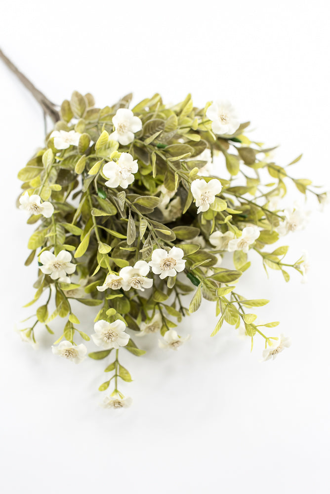 Artificial Cream Filler Bush - 16"