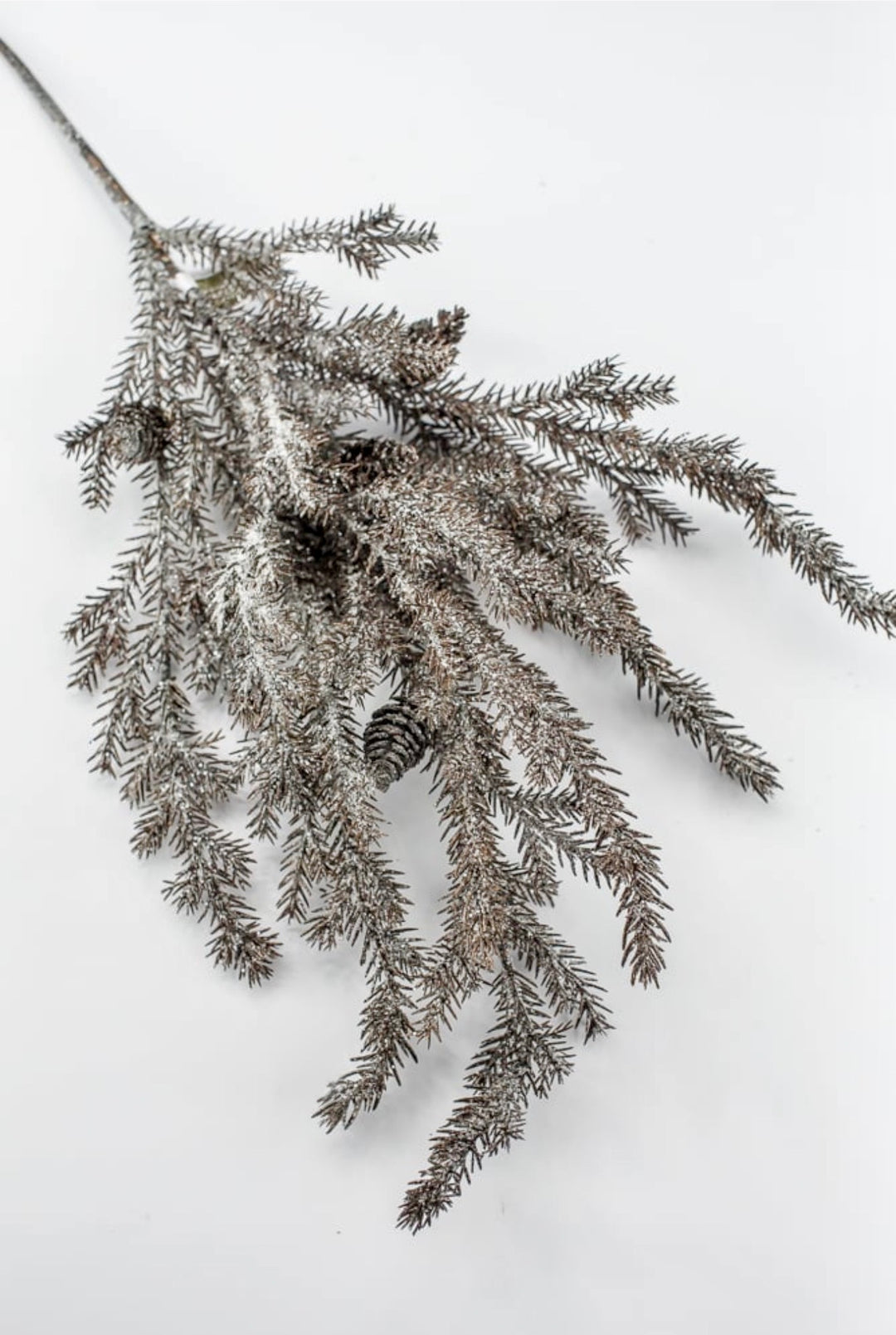 Brown Iced Pine Spray - 35"