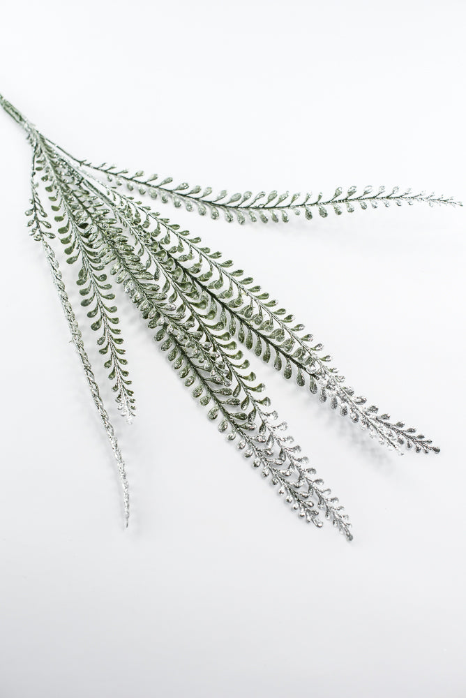 Artificial Frost Leaves Spray - 32"