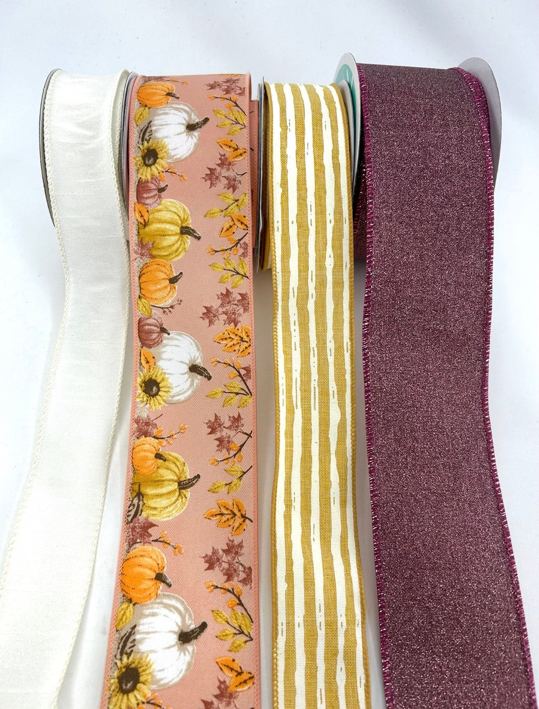 Dusty Mauve Pumpkin Bow Bundle x 4 Ribbons