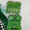 St Patrick’s day bow bundle x 4 wired ribbons PLUS 4 metal signs