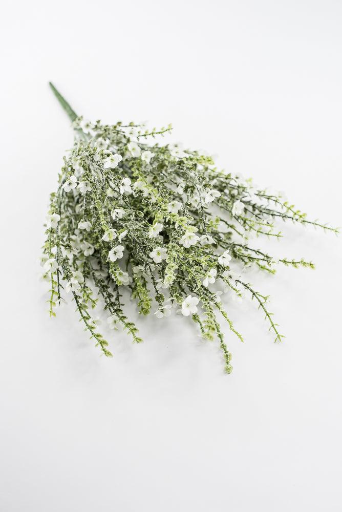 White Plastic Flower Iced