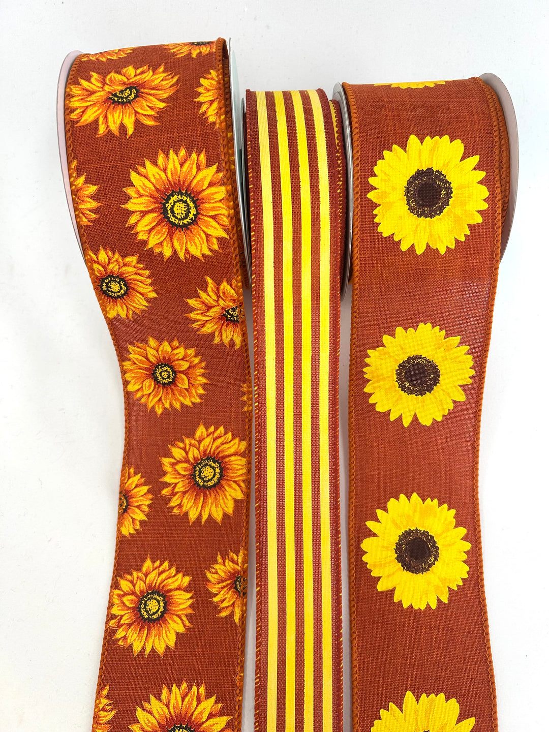 Rusty Sunflower Bow Bundle x 3 Ribbons