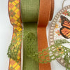 Orange and gold Butterfly x ribbon bow bundle and sign
