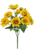 Artificial Sunflower flower bush - yellow