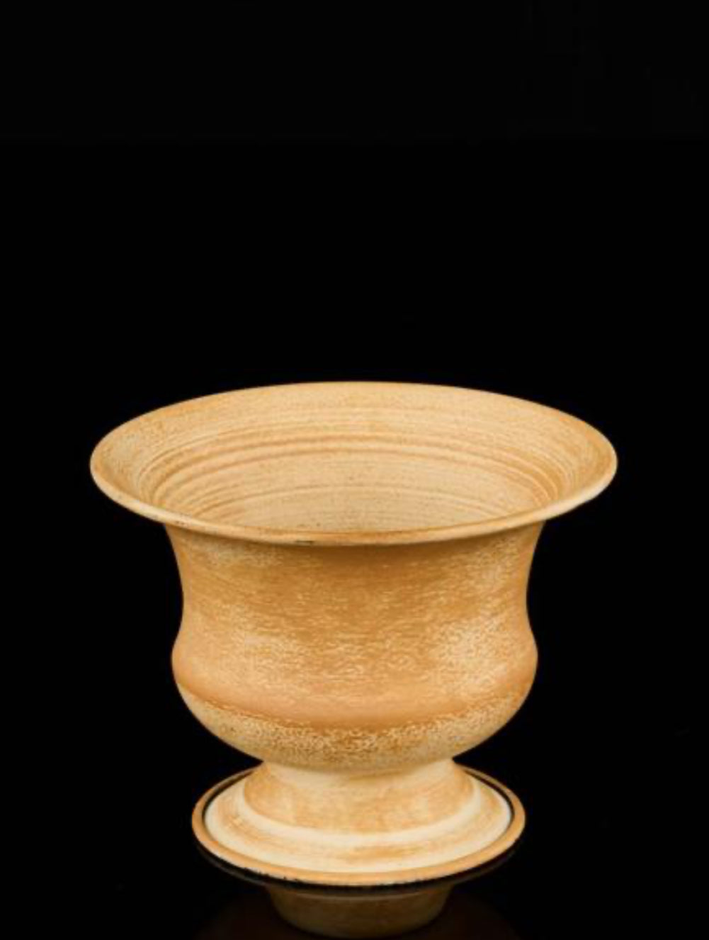 Metal compote container for floral designs desert tan Greenery Market