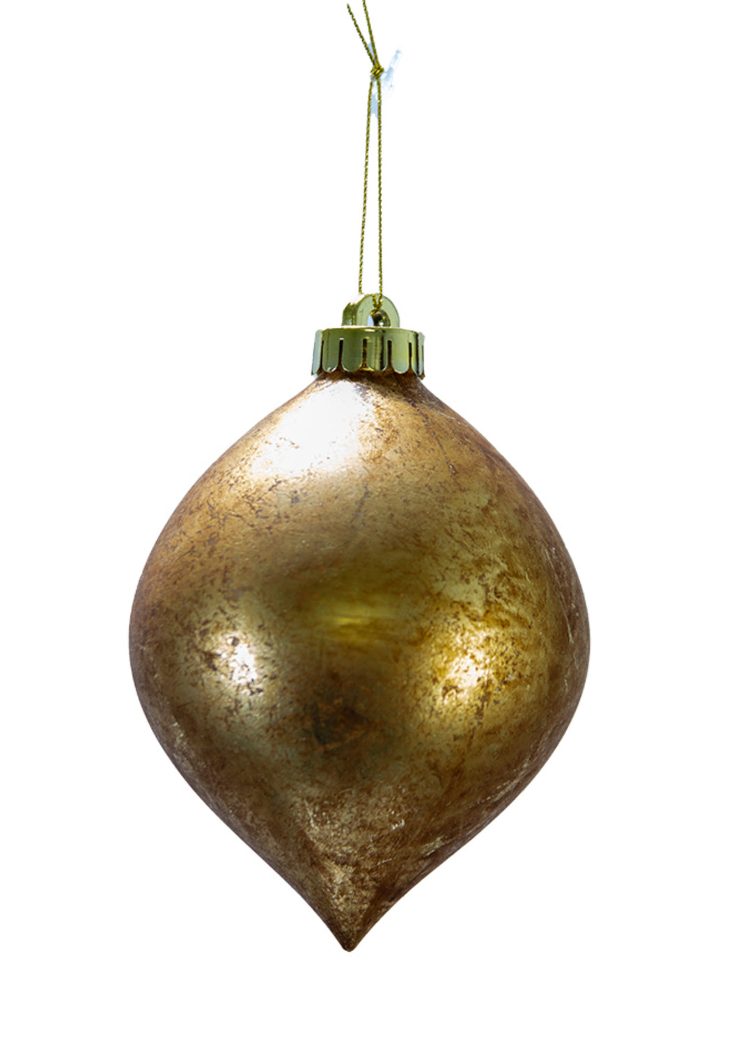 Gold Metallic Funnel Ornament - 5"