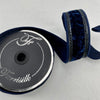 Farrisilk navy blue ritzy velvet wired ribbon - 1.5”