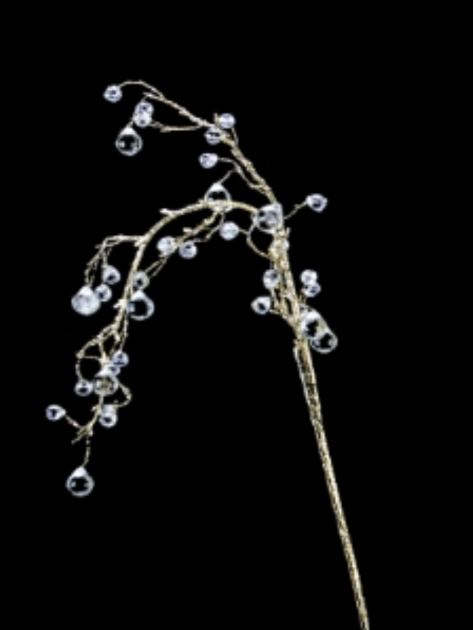 Champagne & Clear Jewel Spray - 30"