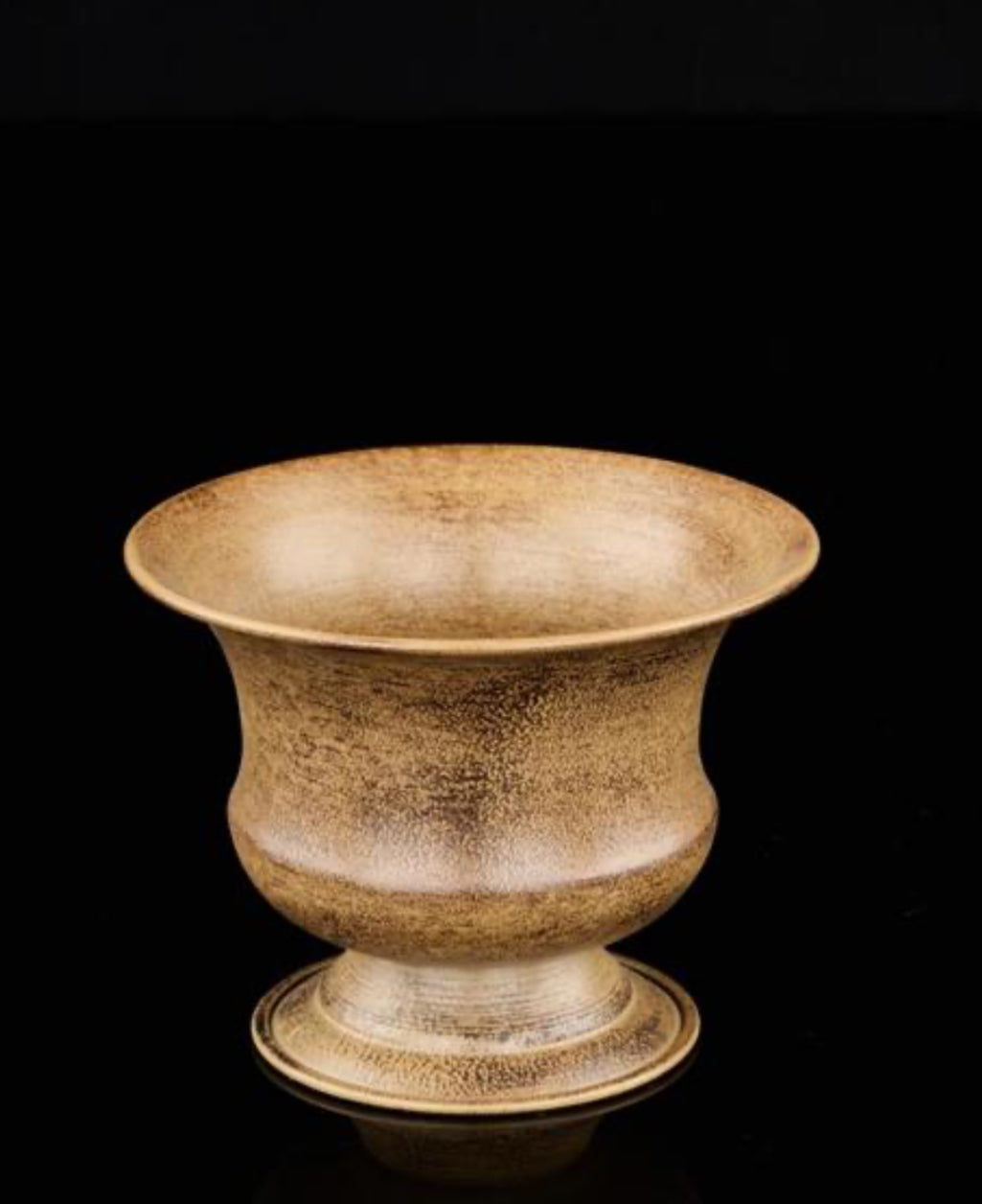 Brown Metal compote container for floral designs Greenery Market