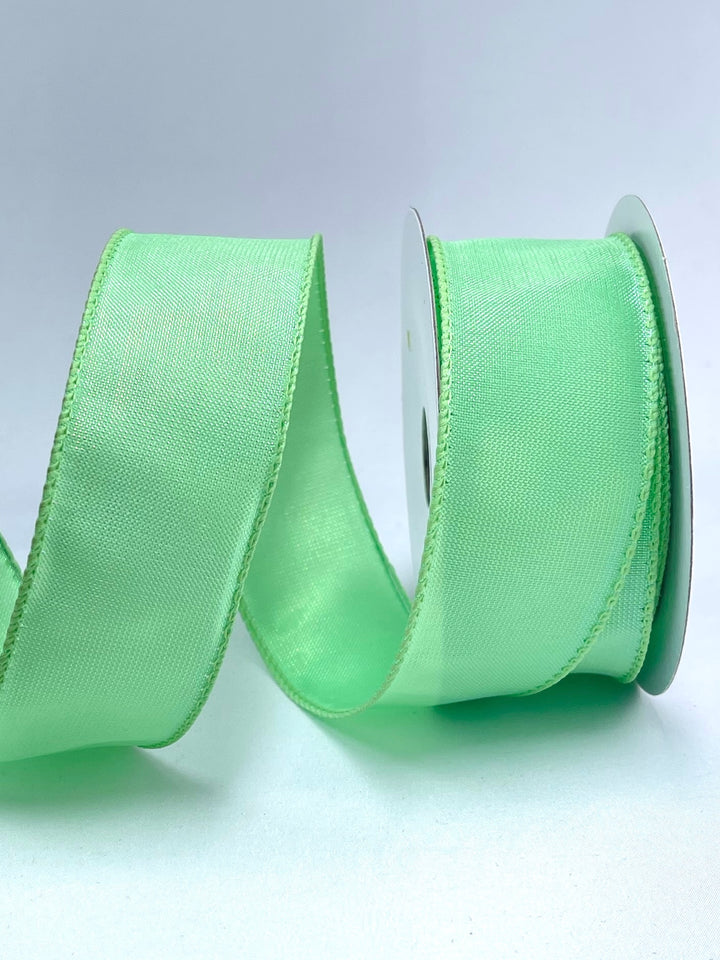 Mint green wired ribbon 1.5”