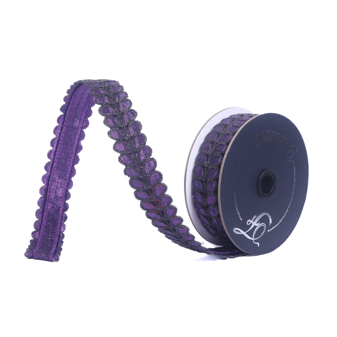 Farrisilk Purple Dorsum Wired Ribbon - 1"