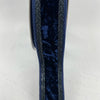 Farrisilk navy blue ritzy velvet wired ribbon - 1.5”