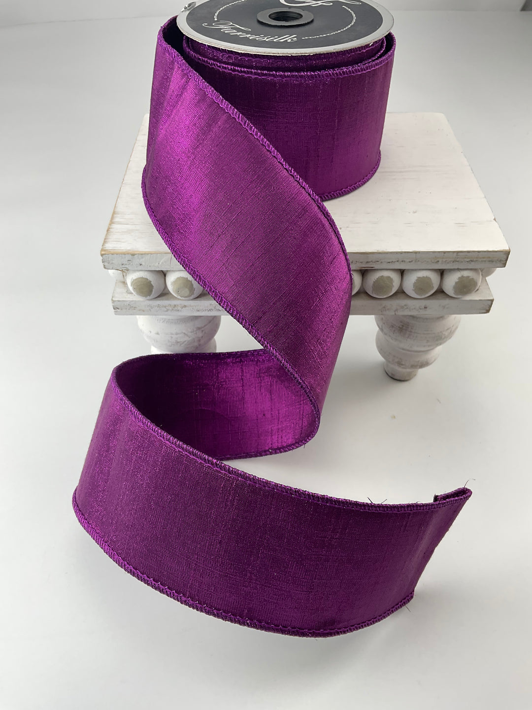 Magenta luster 2.5” farrisilk wired ribbon