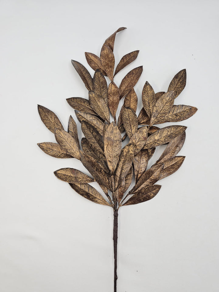 Copper & Gold Bay Leaf Spray - 24"