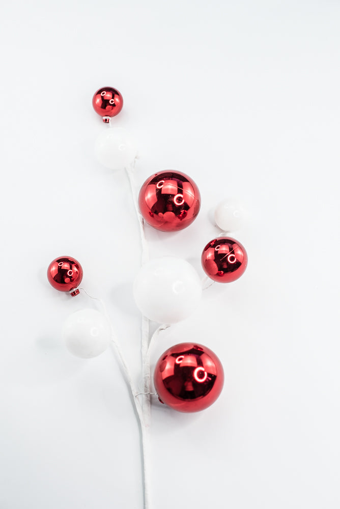 White And Red Mercury Ball Spray