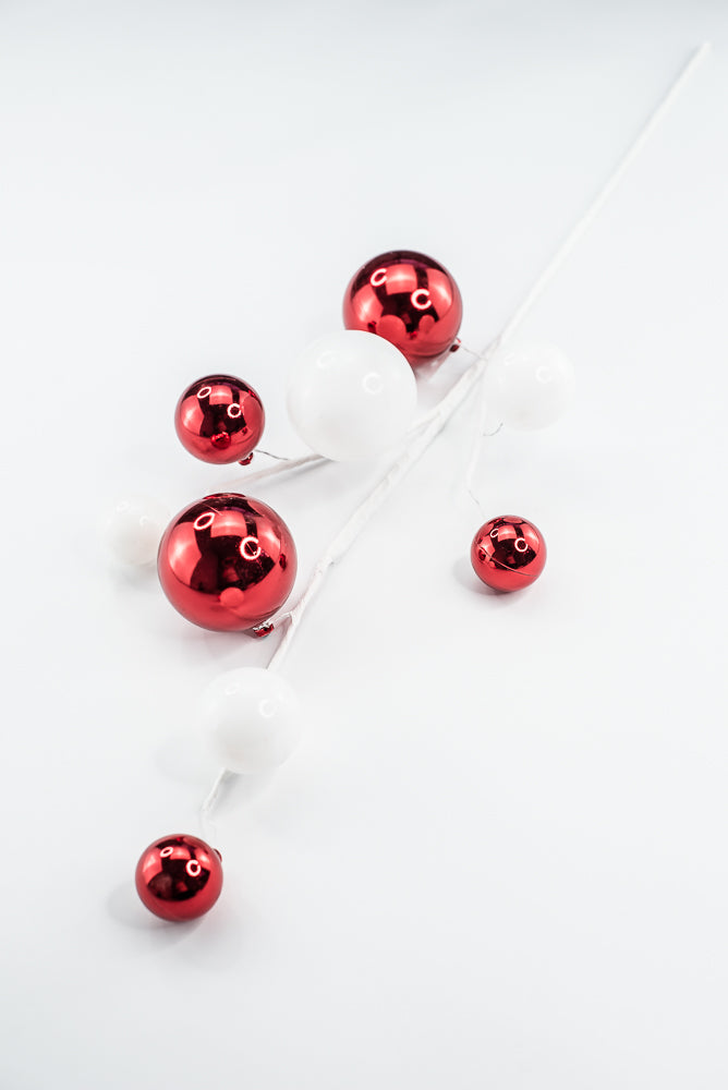 White And Red Mercury Ball Spray
