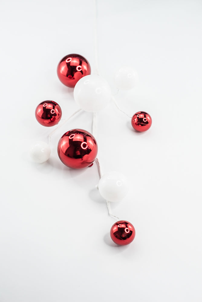 White And Red Mercury Ball Spray