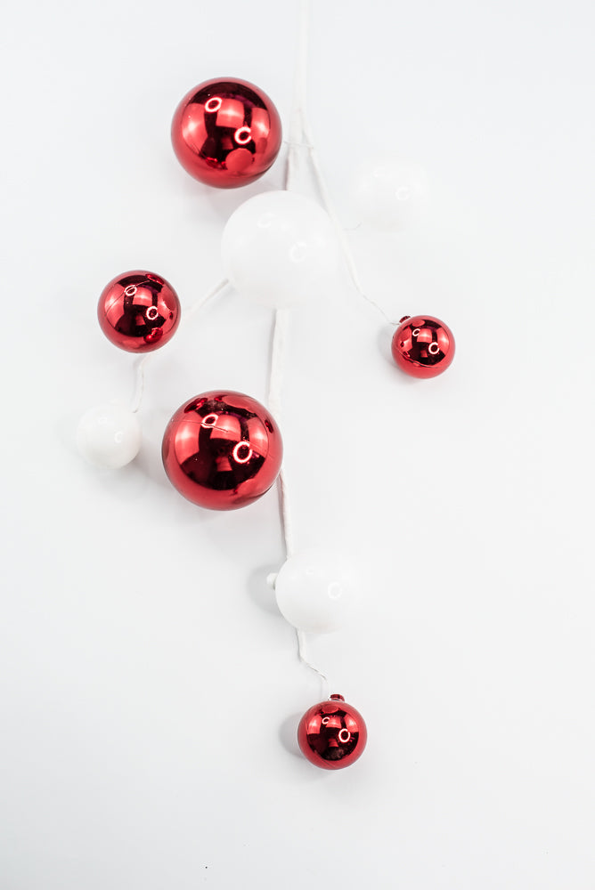 White And Red Mercury Ball Spray