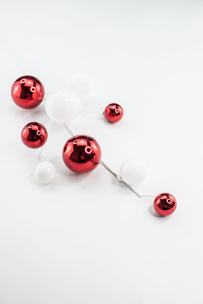 White And Red Mercury Ball Spray