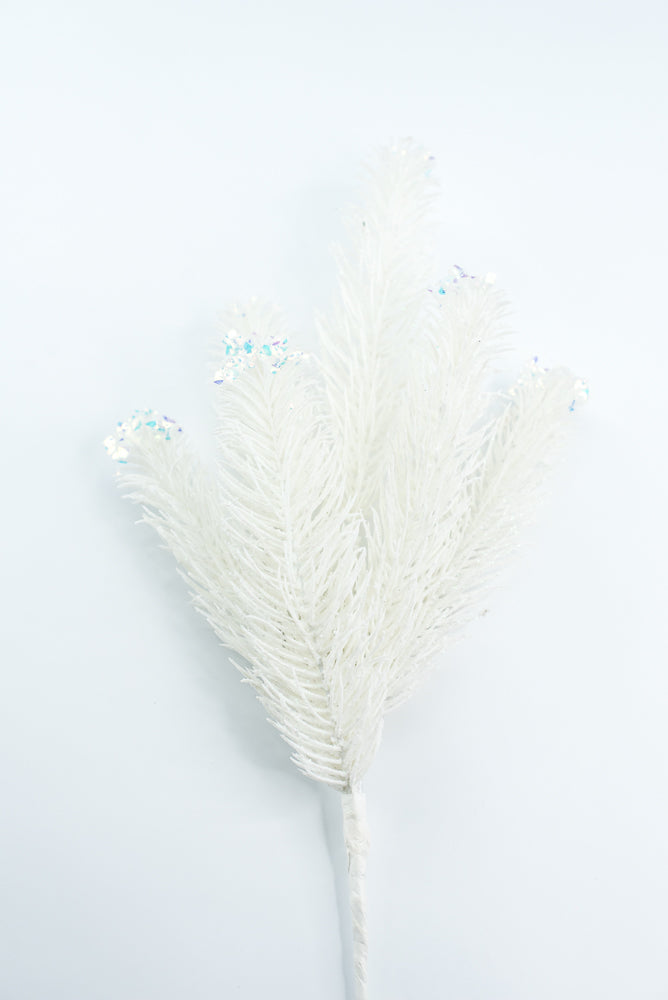 White Pine Spray With Glitter