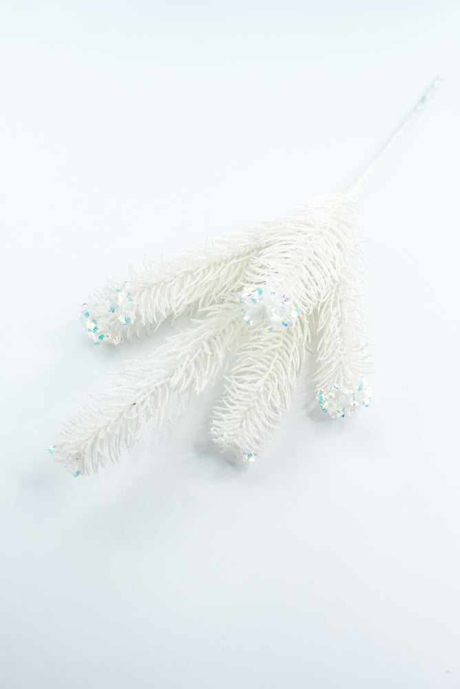 White Pine Spray With Glitter