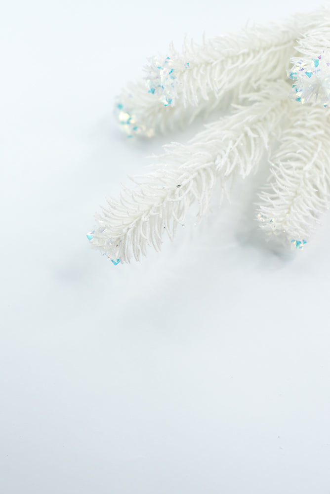 White Pine Spray With Glitter