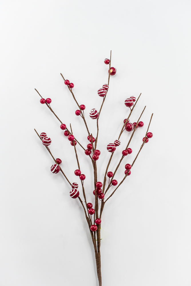 Artificial Red Berry Spray - 26.5"