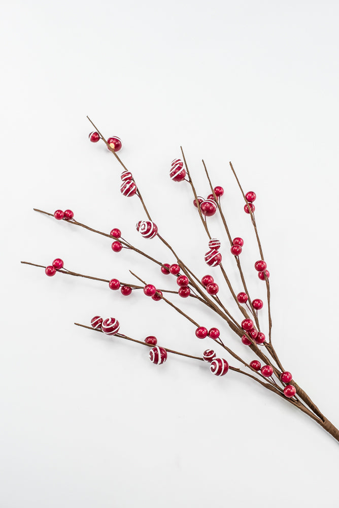 Artificial Red Berry Spray - 26.5"